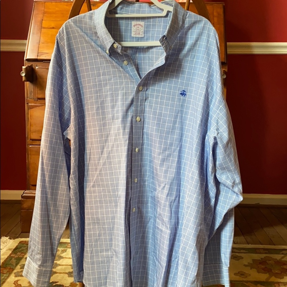 Blue and White Checkered Polo